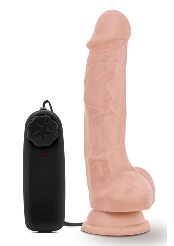 Dr. Skin Silver Collection Dr. Tim Vibrating Dildo with Wired Remote Control 7.5in - Vanilla - Image 2