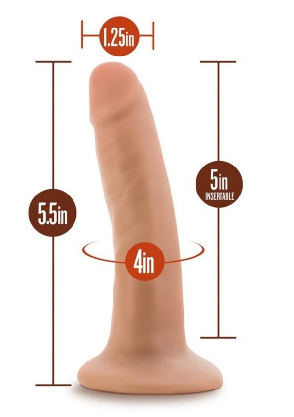 Dr. Skin Silver Collection Dildo with Suction Cup 5.5in - Vanilla - Image 4