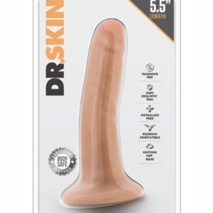 Dr. Skin Silver Collection Dildo with Suction Cup 5.5in - Vanilla