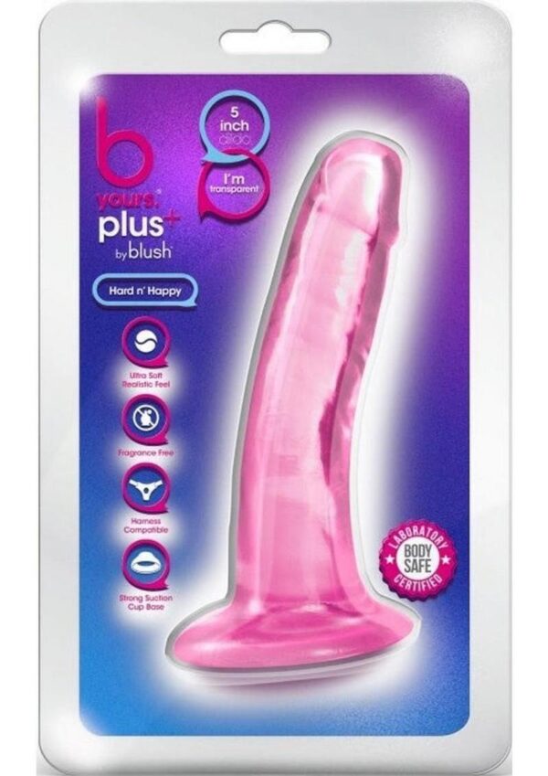 B Yours Plus Hard n` Happy Realistic Dildo 5.5in - Pink