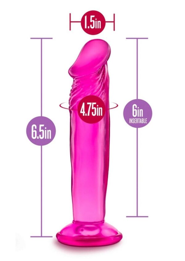 B Yours Sweet N` Small Dildo with Suction Cup 6in - Pink - Image 4
