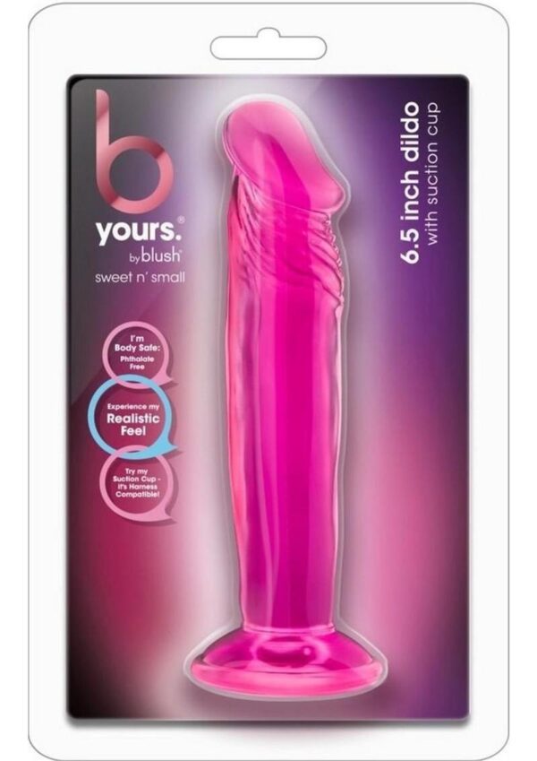 B Yours Sweet N` Small Dildo with Suction Cup 6in - Pink
