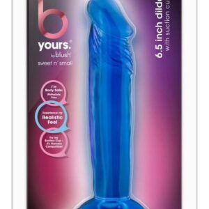 B Yours Sweet N` Small Dildo with Suction Cup 6in - Blue