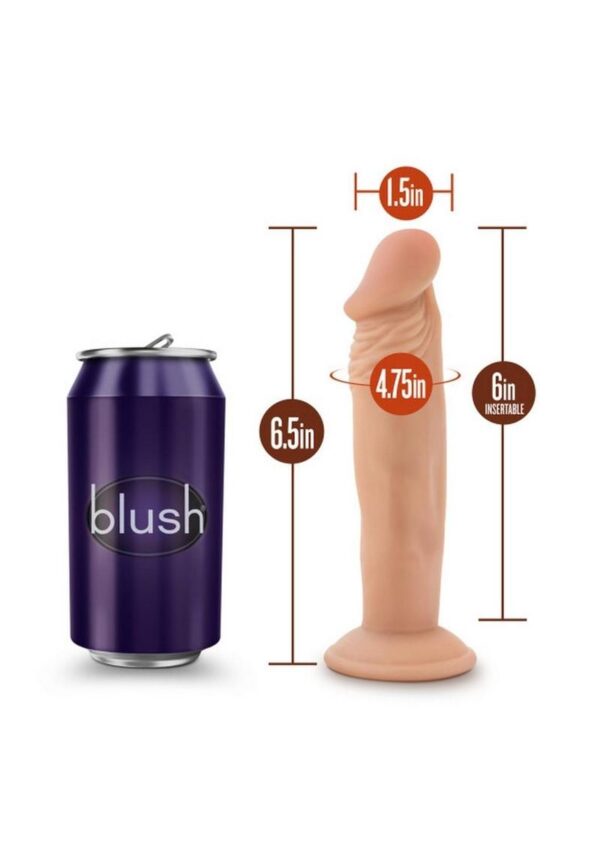 Dr. Skin Silver Collection Dr. Small Dildo with Suction Cup 6in - Vanilla - Image 4