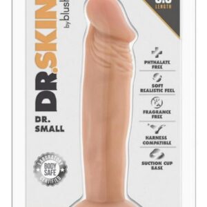 Dr. Skin Silver Collection Dr. Small Dildo with Suction Cup 6in - Vanilla
