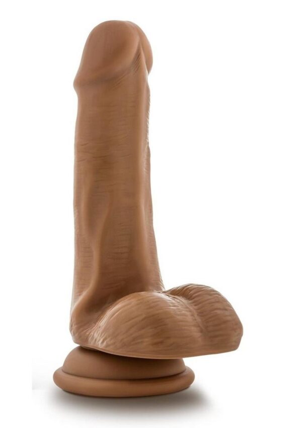 Dr. Skin Silver Collection Dr. Jeffrey Dildo with Balls and Suction Cup 6.5in - Caramel - Image 2