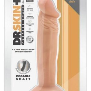 Dr. Skin Plus Gold Collection Posable Dildo 6in - Vanilla