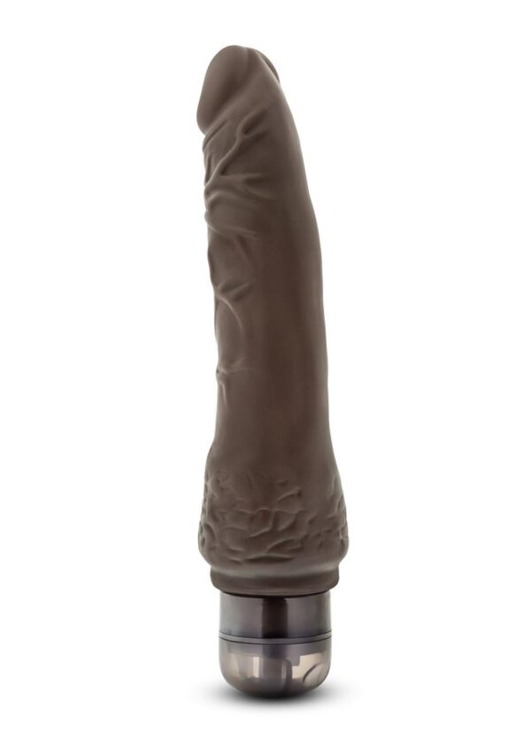Dr. Skin Silver Collection Cock Vibe 7 Vibrating Dildo 8.5in - Chocolate - Image 2