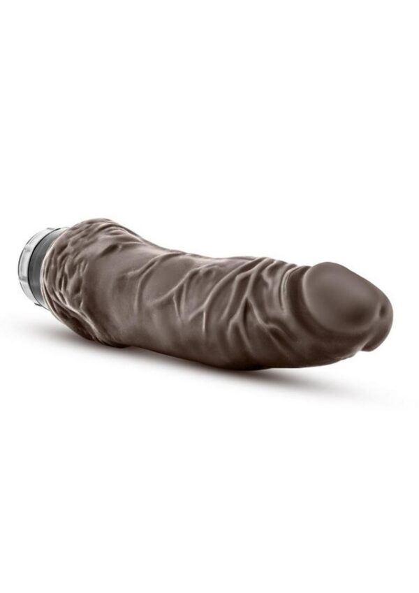 Dr. Skin Silver Collection Cock Vibe 7 Vibrating Dildo 8.5in - Chocolate - Image 3