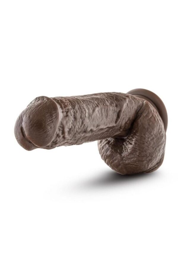 Dr. Skin Silver Collection Mr. D Dildo with Balls and Suction Cup 8.5in - Chocolate - Image 3