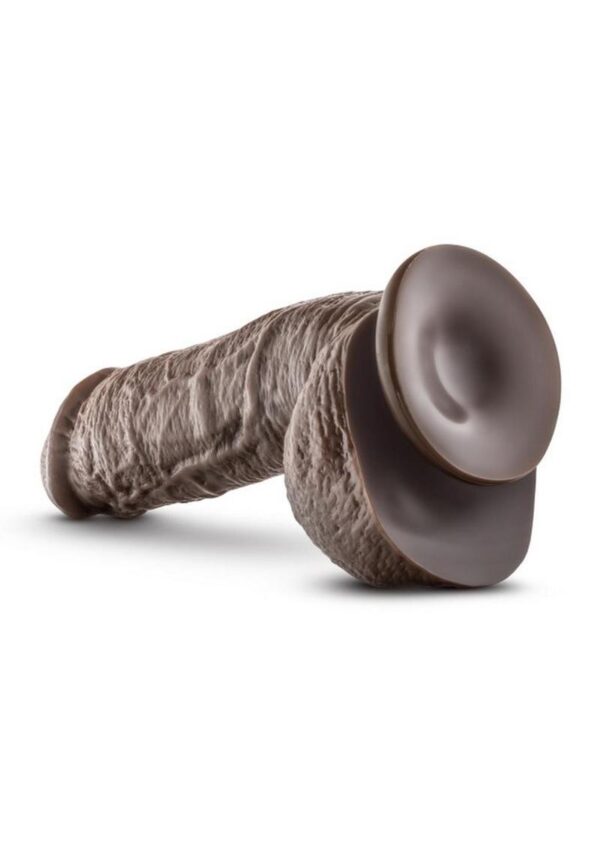 Dr. Skin Silver Collection Mr. D Dildo with Balls and Suction Cup 8.5in - Chocolate - Image 4