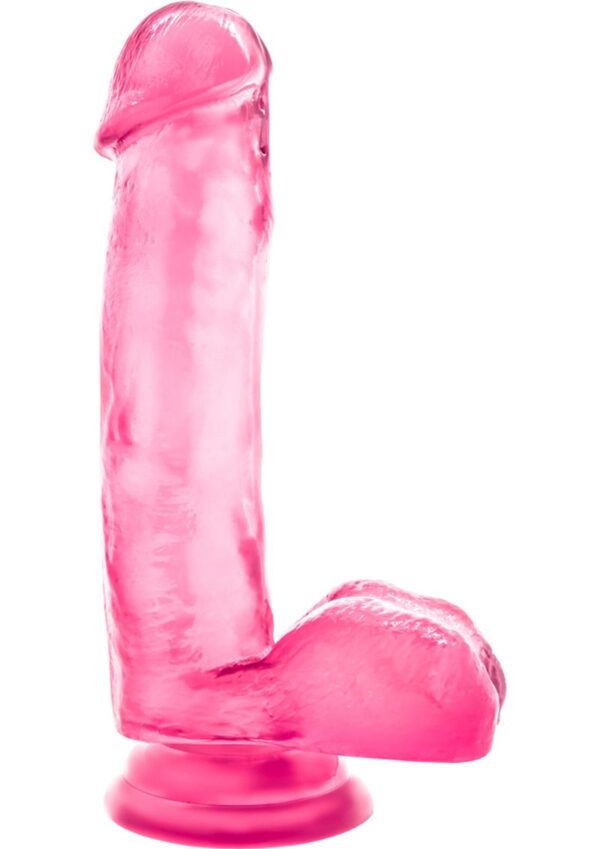 B Yours Sweet N` Hard 1 Dildo with Balls 7in - Pink - Image 2
