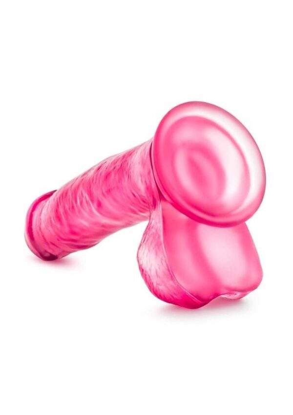 B Yours Sweet N` Hard 1 Dildo with Balls 7in - Pink - Image 4