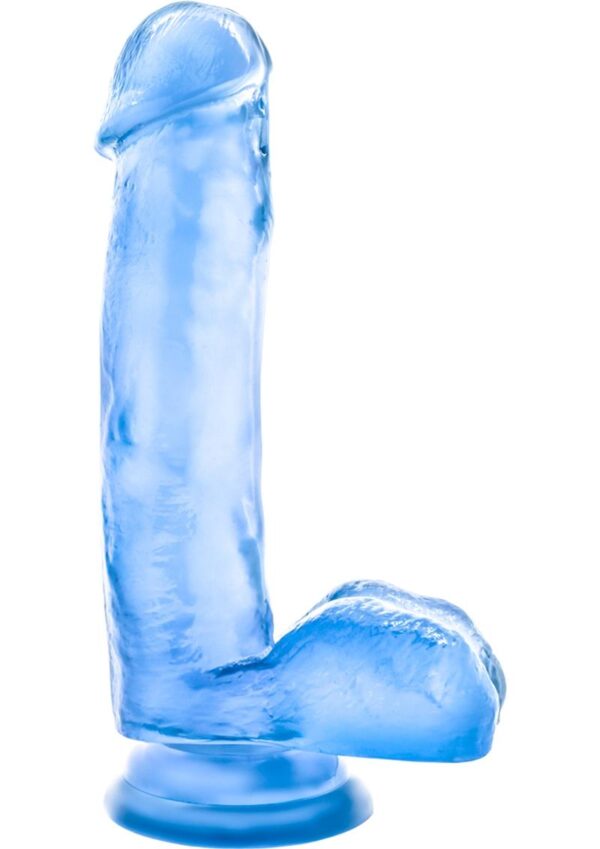 B Yours Sweet N` Hard 1 Dildo with Balls 7in - Blue - Image 2