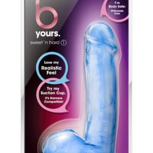 B Yours Sweet N` Hard 1 Dildo with Balls 7in - Blue