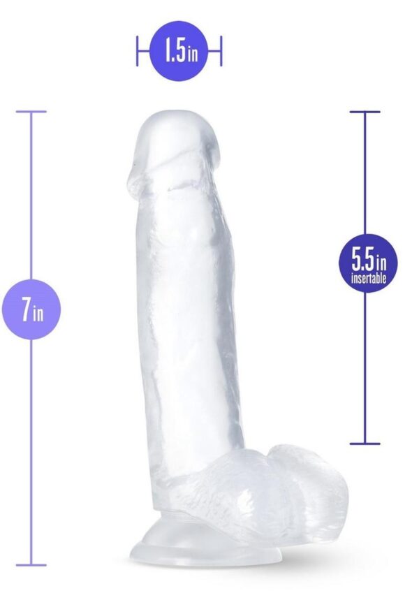 B Yours Diamond Gleam Dildo 7in - Clear - Image 4