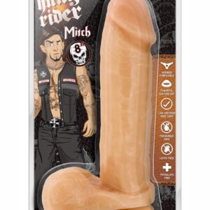 Hung Rider Mitch Dildo with Balls 8in - Vanilla