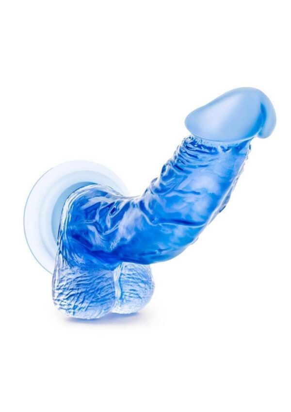 B Yours Sweet N` Hard 7 Dildo with Balls 8in - Blue - Image 3