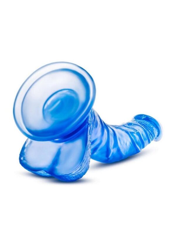 B Yours Sweet N` Hard 7 Dildo with Balls 8in - Blue - Image 4