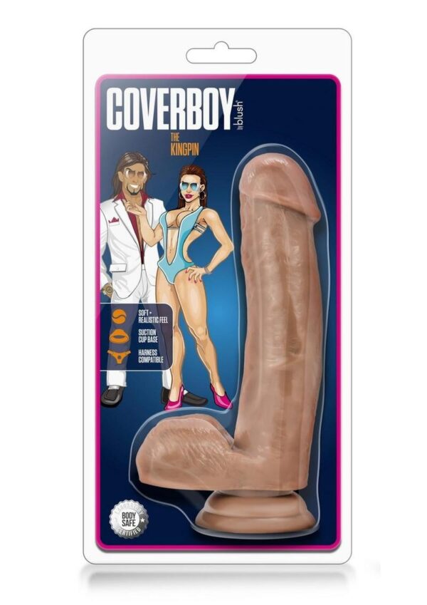 Coverboy The Kingpin Dildo with Balls 7in - Caramel