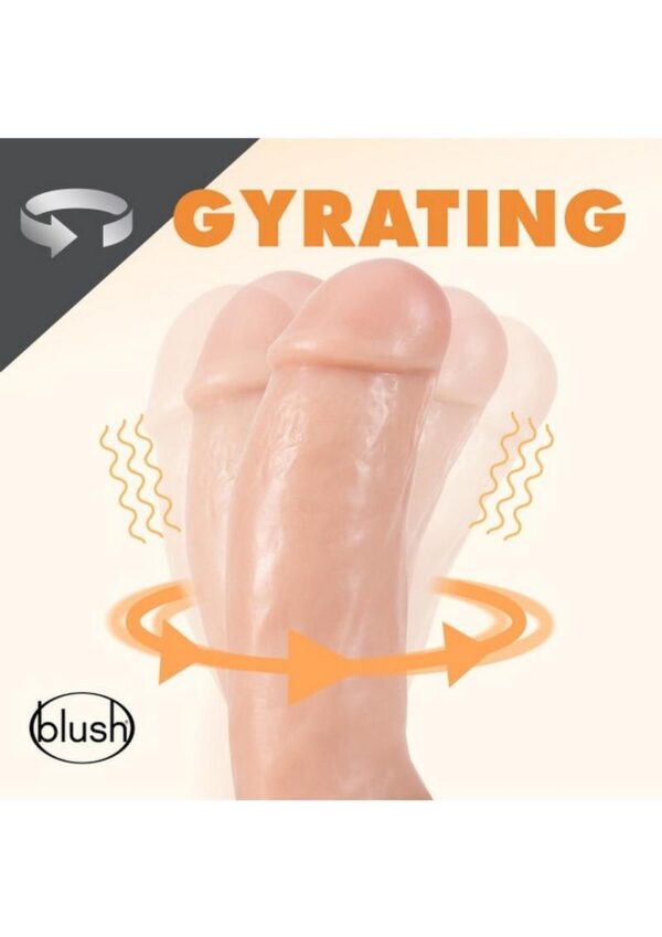 Dr. Skin Silver Collection Dr. Spin Gyrating Dildo with Suction Cup 7in and Remote Control - Vanilla - Image 3