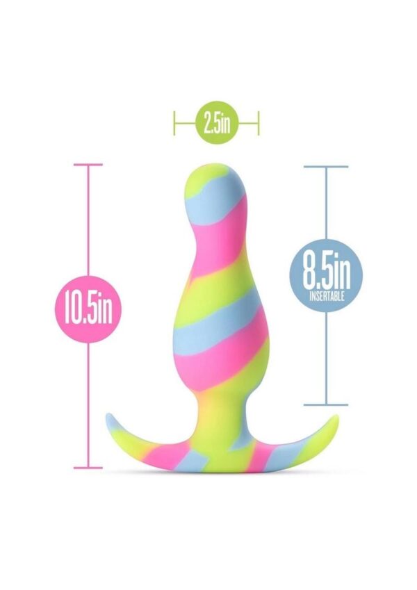 Avant Kaleido Lime Silicone Anal Plug - Multicolor - Image 4