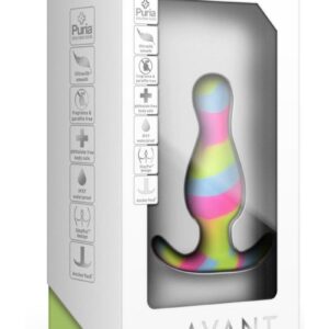 Avant Kaleido Lime Silicone Anal Plug - Multicolor