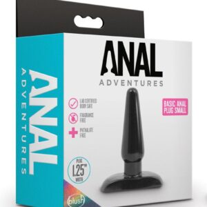 Anal Adventures Basic Anal Plug - Small - Black