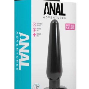 Anal Adventures Basic Anal Plug - Large - Black