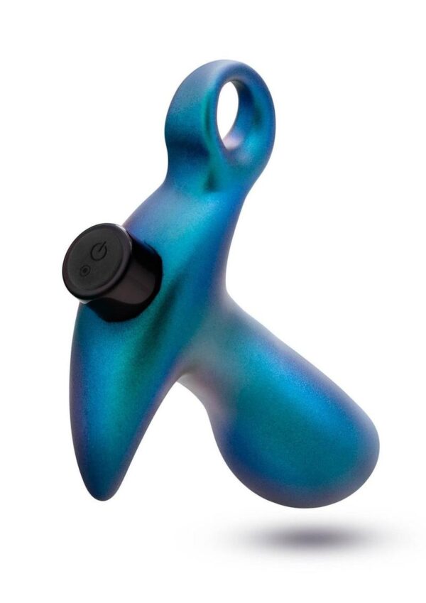 Anal Adventures Matrix Teleportation Plug Rechargeable Silicone Anal Plug - Lunar Blue - Image 4