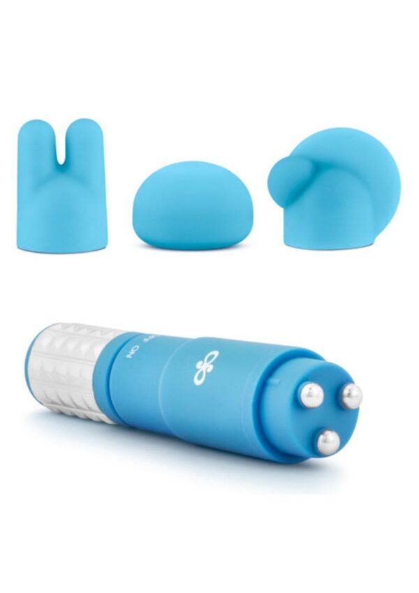 Rose Revitalize Massage Kit with Silicone Attachments - Blue - Image 2