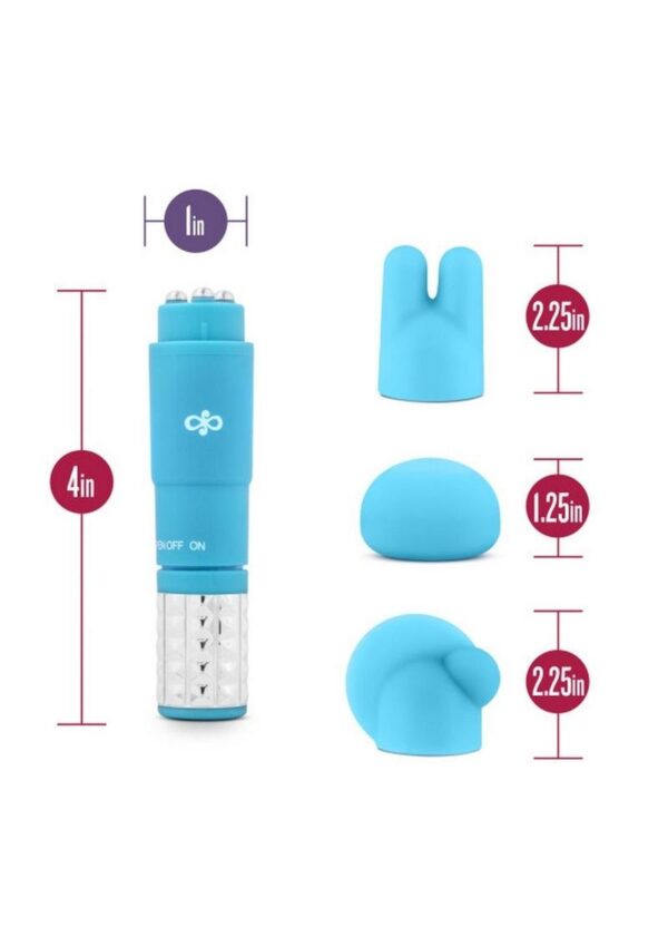Rose Revitalize Massage Kit with Silicone Attachments - Blue - Image 4