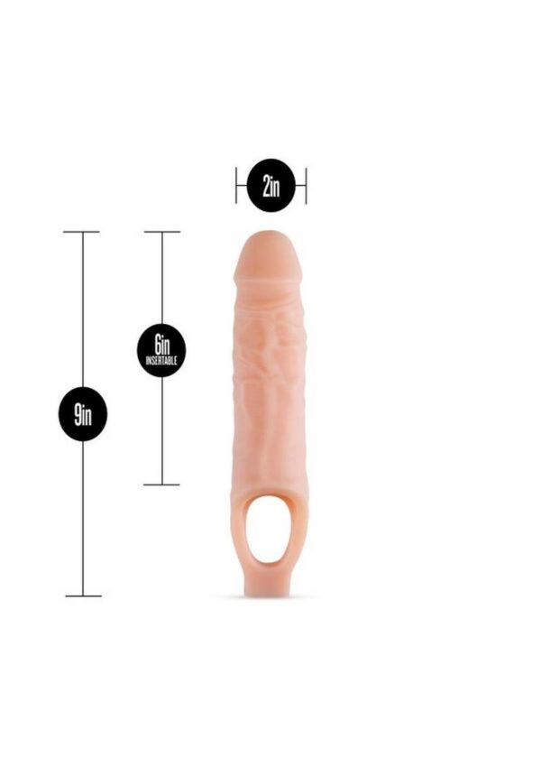 Performance Plus Silicone Cock Sheath Penis Extender 9in - Vanilla - Image 3