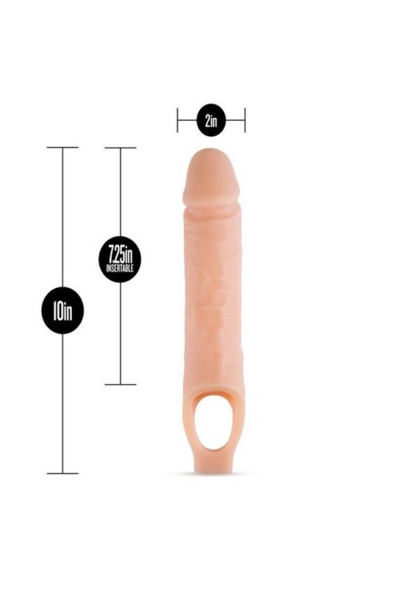 Performance Plus Silicone Cock Sheath Penis Extender 10in - Vanilla - Image 3