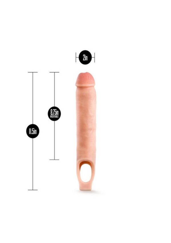 Performance Plus Silicone Cock Sheath Penis Extender 11.5in - Vanilla - Image 3