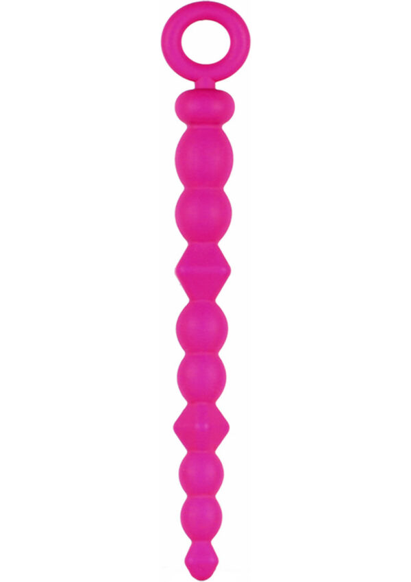 Luxe Silicone Anal Beads - Pink - Image 2