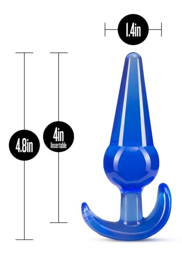 B Yours Butt Plug - Large - Blue - Image 4