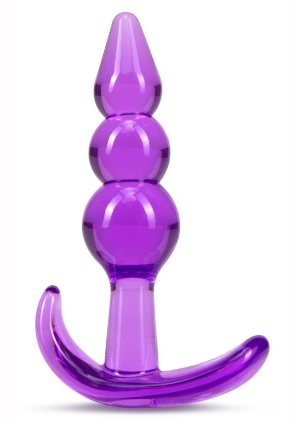 B Yours Triple Bead Butt Plug - Purple - Image 2