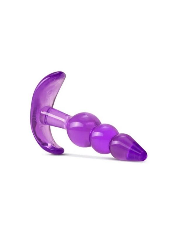 B Yours Triple Bead Butt Plug - Purple - Image 3