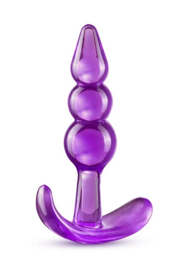 B Yours Triple Bead Butt Plug - Purple - Image 4