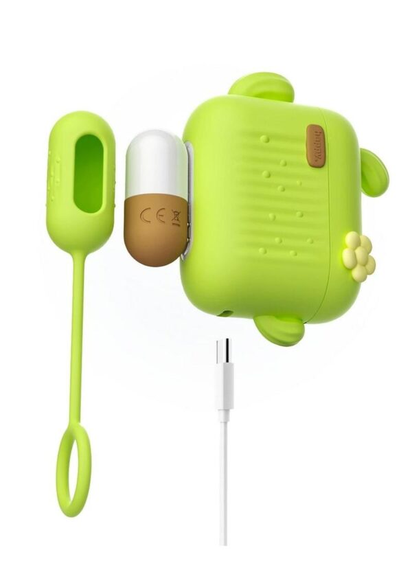 Play with Me Blooming Bliss Rechargeable Silicone Mini Vibrator - Green - Image 4