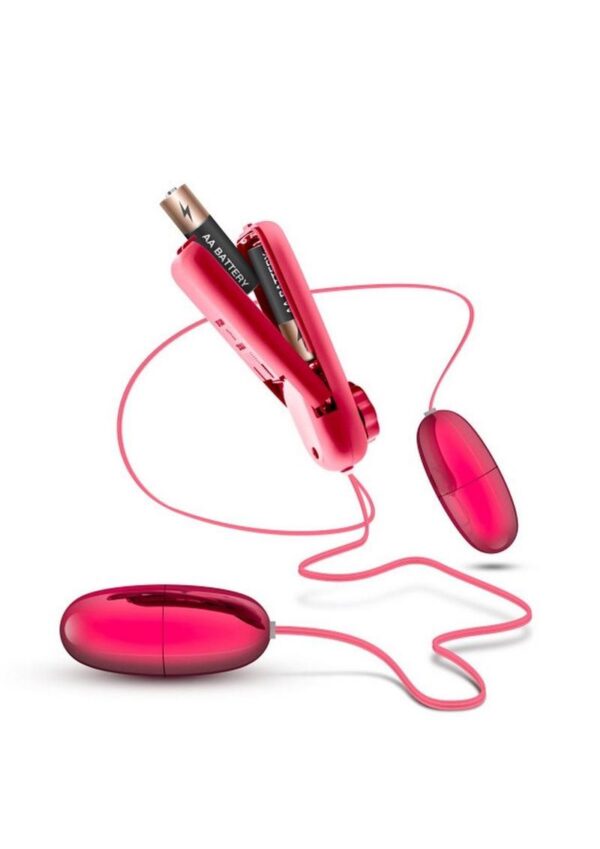 B Yours Double Pop Eggs with Wired Remote Control - Cerise - Image 3