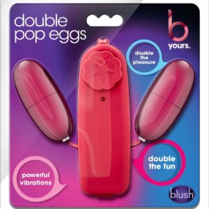 B Yours Double Pop Eggs with Wired Remote Control - Cerise