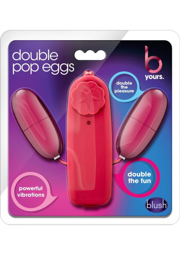 B Yours Double Pop Eggs with Wired Remote Control - Cerise