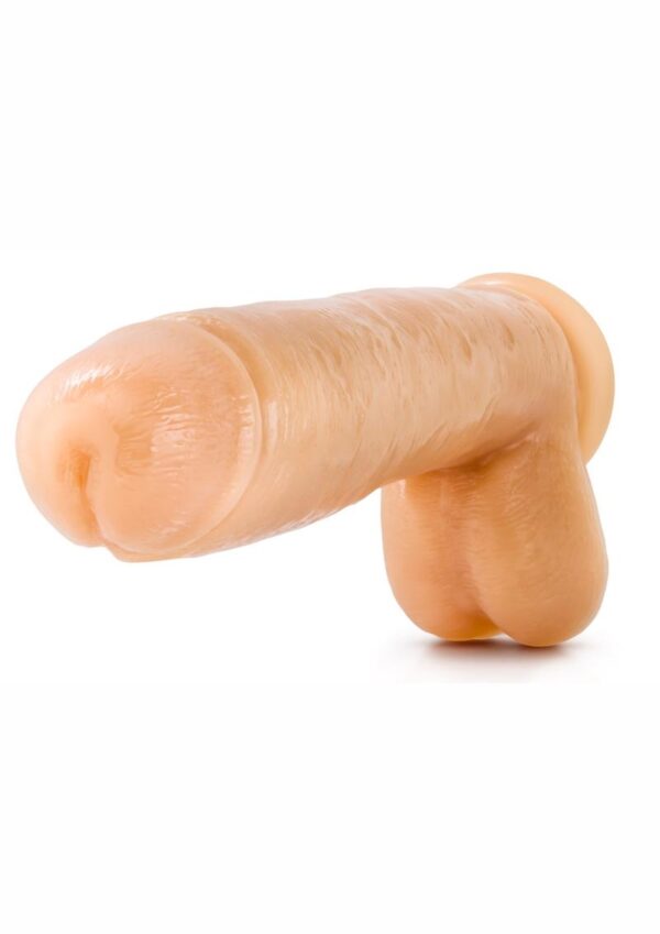 Hung Rider Butch Dildo with Balls 10.5in - Vanilla - Image 2