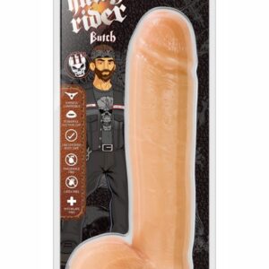 Hung Rider Butch Dildo with Balls 10.5in - Vanilla