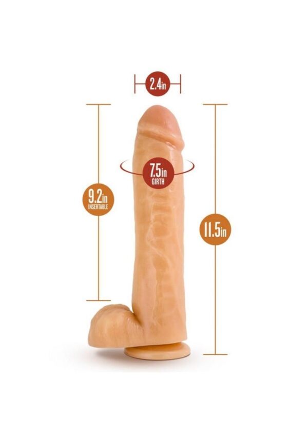 Hung Rider Hammer Dildo with Balls 10in - Vanilla - Image 4