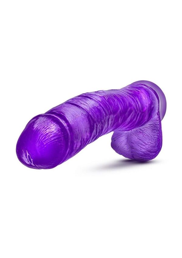 B Yours Plus Hefty N` Hung Realistic Dildo with Suction Cup - Purple - Image 3