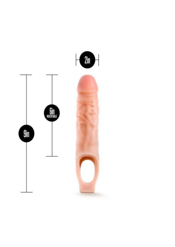 Performance Cock Sheath Penis Extender 9in - Vanilla - Image 3