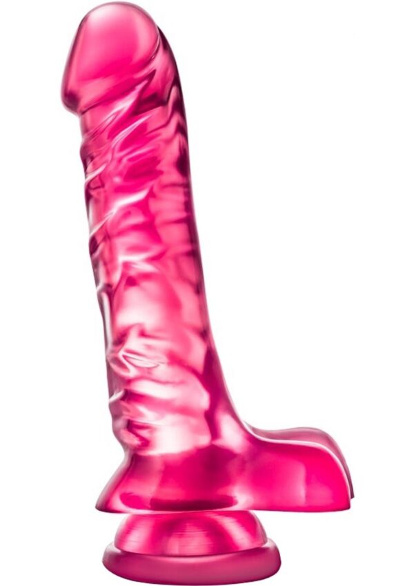B Yours Basic 8 Dildo with Balls 9in - Pink - Image 2